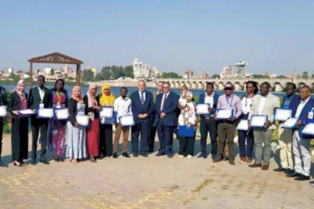 Su Yönetimi konulu eğitime katılanlar (Mısır Su Kaynakları ve Sulama Bakanlığı)