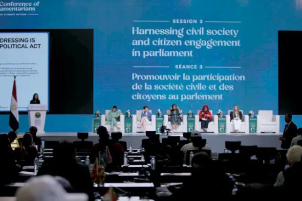 جانب من مؤتمر البرلمانيين الشباب بـ«الاتحاد البرلماني الدولي» في مدينة شرم الشيخ المصرية (إدارة المؤتمر)