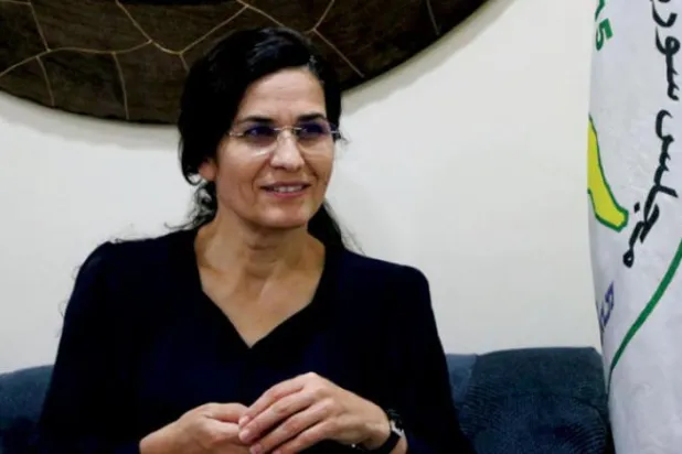 Head of SDC Ilham Ahmed (Asharq Al-Awsat)