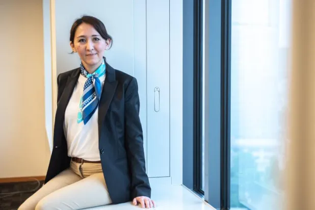 المرشحة لانتخابات مجلس الشيوخ الياباني آرفيا إيري (أ.ف.ب)