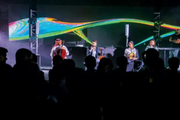 Etkinlikte Suudi-Fransız bir grup da konser verdi. (Fotoğraf: Saad el-Dusari)