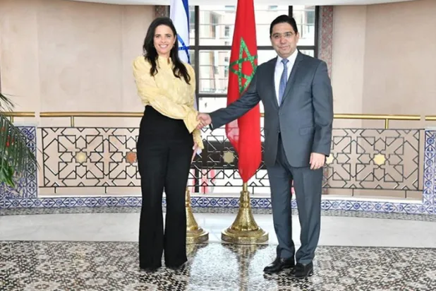 Fas Dışişleri Bakanı Burita, İsrail İçişleri Bakanı Shaked ile bir araya geldi (Fas Dışişleri Bakanlığı)