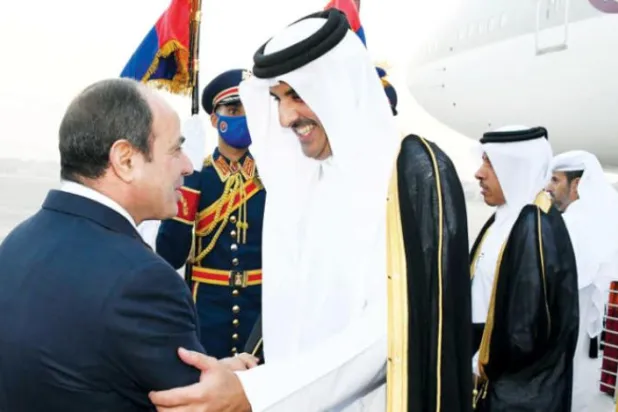 Sisi dün Kahire'de Sani ile bir araya geldi. (Mısır Cumhurbaşkanlığı)