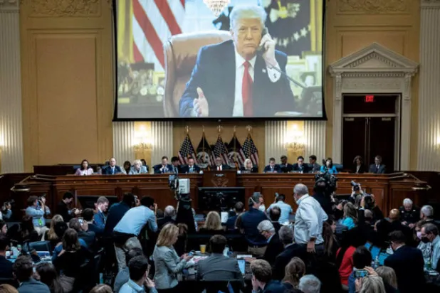 الجلسة الثالثة في الكونغرس للاستماع للشهادات حول أحداث «الكابيتول» في 16 يونيو (أ.ف.ب)