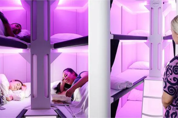 الطائرات الجديدة ستزوّد بستة أسرّة يمكن للمسافرين الاقتصاديين حجزها لمدة أربع ساعات في المرة الواحدة (ديلي ميل)