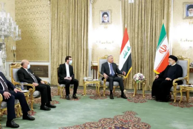 
تصویری که ریاست جمهوری ایران از دیدار روز گذشته رئیسی و الکاظمی در تهران منتشر کرده است
