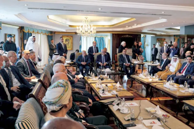 من الاجتماع التشاوري لوزراء الخارجية العرب في بيروت أمس (أ.ف.ب)