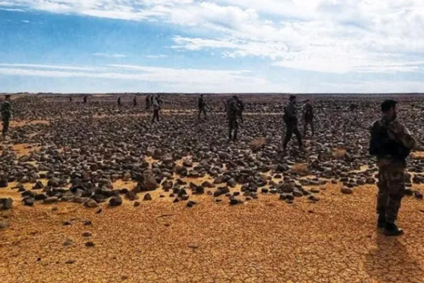 A  photo published by the “As Suwayda 24” website, of a previous combing operation in the Syrian Badia