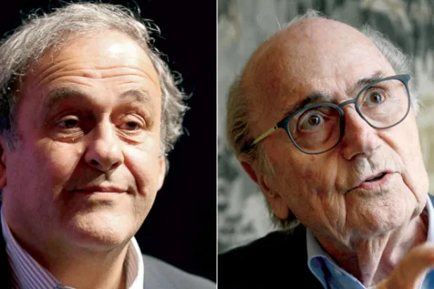 بلاتر وبلاتيني في انتظار الحكم المصيري (أ.ف.ب)