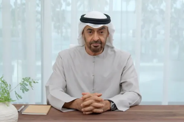 الشيخ محمد بن زايد آل نهيان رئيس دولة الإمارات خلال كلمته (وام)