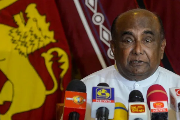 رئيس البرلمان السريلانكي ماهيندا يابا أبيواردانا (أ.ف.ب)