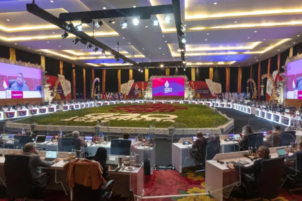 مسؤولو المال في مجموعة العشرين لم يتوافقوا على طريقة التعاطي مع ملف الغزو الروسي لأوكرانيا (أ.ب)