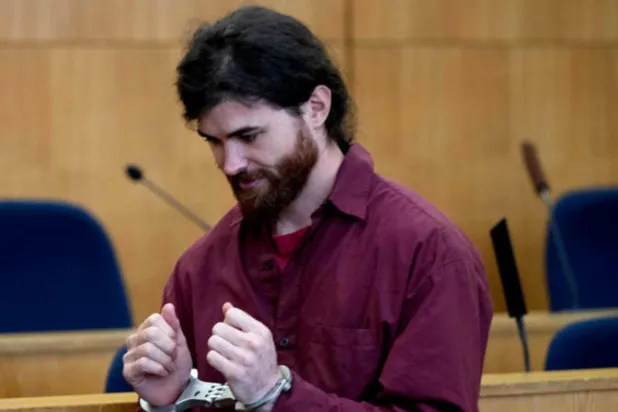 المتهم فرانكو أيه. في محكمة فرانكفورت قبل ادانته أول من امس بالسجن لمدة خمس سنوات وستة أشهر (أ.ف.ب)