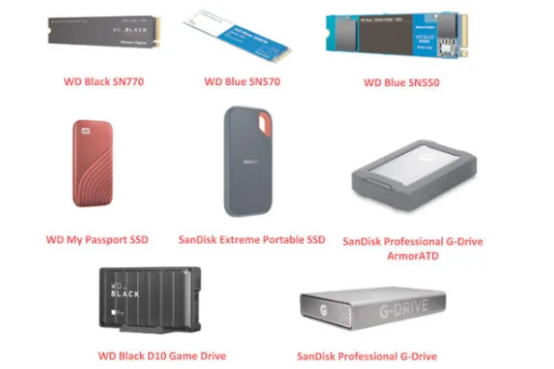 حلول التخزين المختلفة في السعة والسرعة  والوظيفة والسعر للاستخدامات المتنوعة