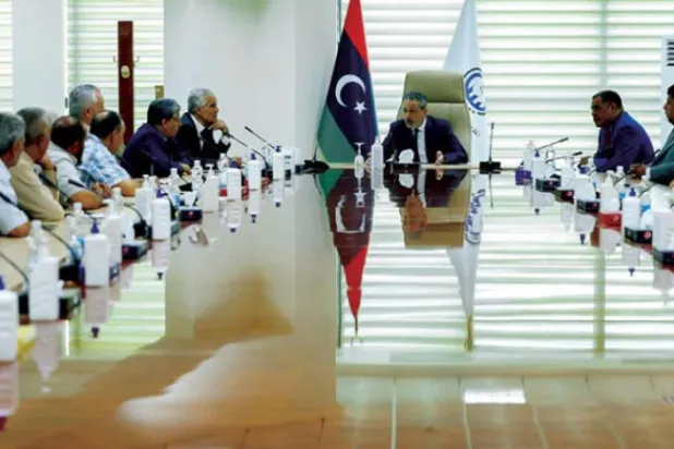 بن قدارہ کی زیر صدارت نیشنل آئل کارپوریشن کونسل کا اجلاس (ٹوئٹر)