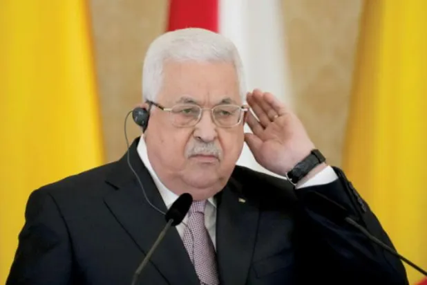 فلسطینی صدر کو گزشتہ روز بخارسٹ میں دیکھا جا سکتا ہے (اے پی)