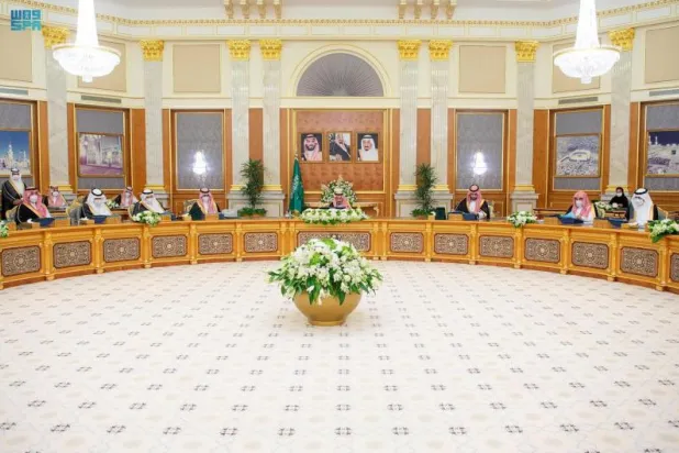 جانب من جلسة مجلس الوزراء برئاسة خادم الحرمين الشريفين الملك سلمان بن عبد العزيز (واس)