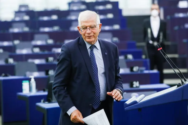 EU Foreign Policy Chief Josep Borrell delivers a speech on the situation in Afghanistan during a plenary session at the European Parliament in Strasbourg, France, September 14, 2021. Julien Warnand/Pool via REUTERS

