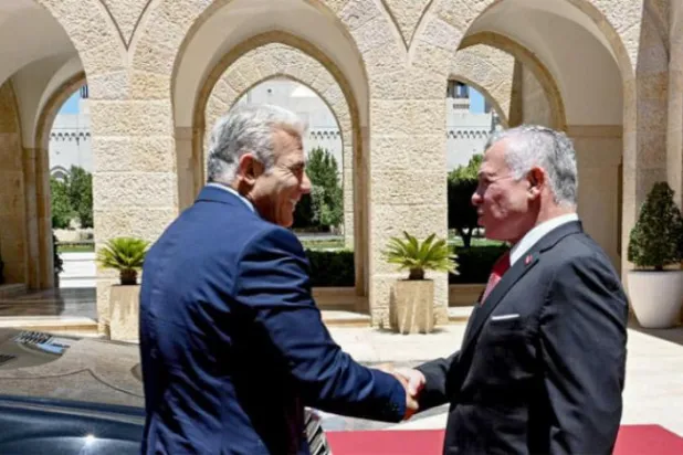 Ürdün Kralı, geçen Çarşamba günü Amman'da İsrail Başbakanı'nı kabul etti (DPA) 
