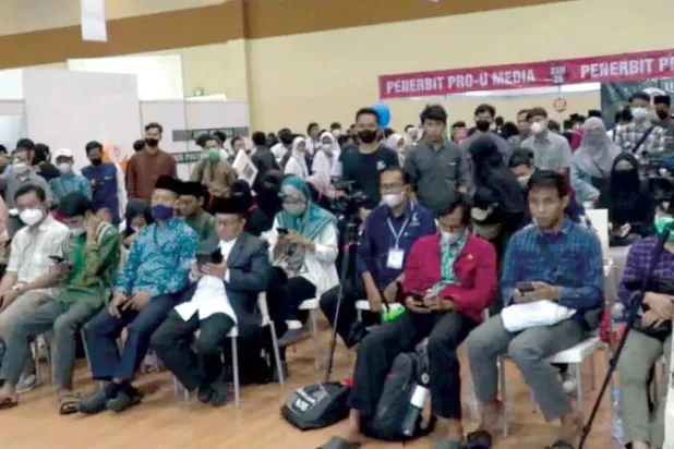 جانب من المشاركين في ندوة الأزهر (مجمع البحوث الإسلامية)