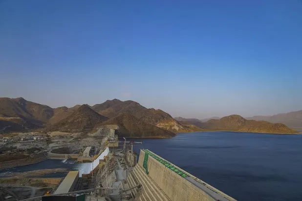 The Grand Ethiopian Renaissance Dam and its reservoir. (EPA)