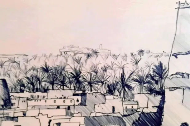 اعتمد النمط العمراني في سيوة على تأكيد مدخل الواحة  بمئذنة مسجدها الرئيسي (الشرق الأوسط)