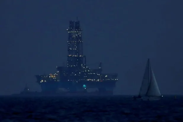 منصّة لاستخراج الغاز الطبيعي في مياه قبرص (أ.ب)