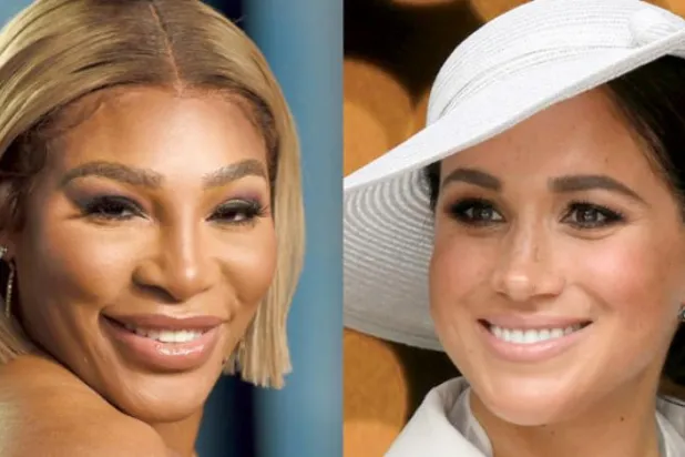 Meghan Markle'ın Spotify'daki podcast'inin ilk bölümünde, Markle ile Serena Williams arasındaki konuşma hırs üzerine yoğunlaştı (AP)