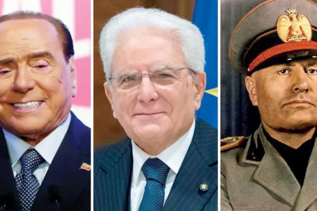 موسوليني  -  ماتاريلا (أ.ف.ب)  -  برلوسكوني (رويترز)