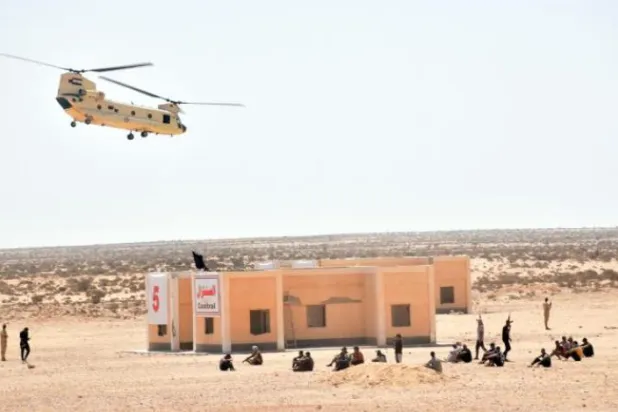 
بخشی از اختتامیه فعالیت‌های آموزشی مشترک «هرکول ۲» (سخنگوی نظامی نیروهای مسلح مصر)
