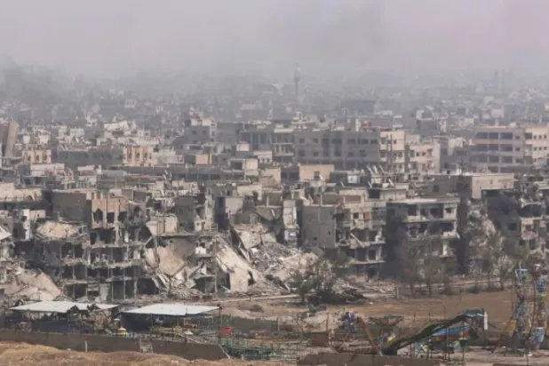 منطقه الیرموک در حومه دمشق (رویترز)