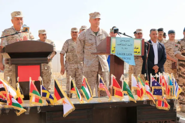 مؤتمر صحافي أردني ـ أميركي مشترك لإطلاق «الأسد المتأهب» في الأردن (القوات المسلحة الأردنية)
