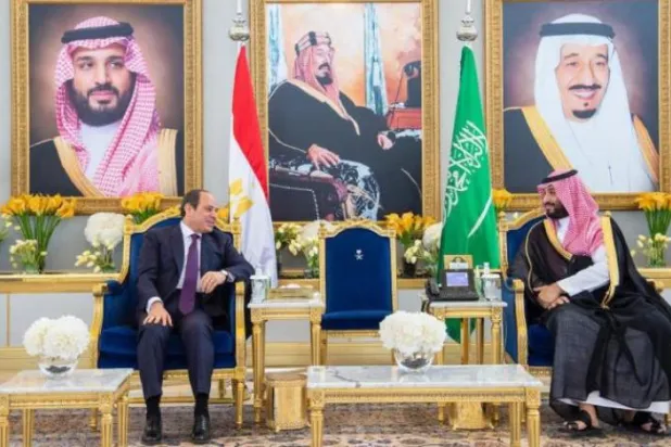 
بخشی از دیدار قبلی شاهزاده محمد بن سلمان ولیعهد سعودی و عبدالفتاح السیسی رئیس‌جمهور مصر در ریاض (واس)
