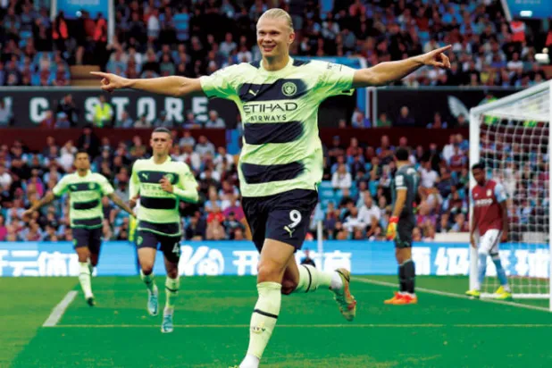 هالاند… ماكينة أهداف جذبها الدوري الإنجليزي  (رويترز)
