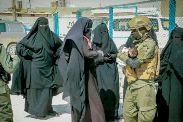 Part of the security campaign that as launched on August 25 inside al-Hol camp. (Asharq Al-Awsat) 