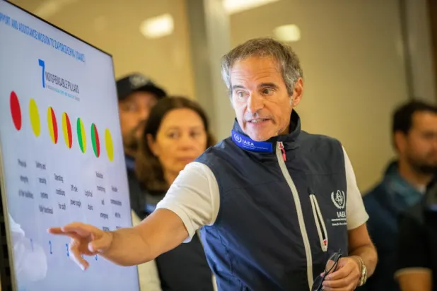 المدير العام للوكالة الدولية للطاقة الذرية رافاييل غروسي (إ.ب.أ)