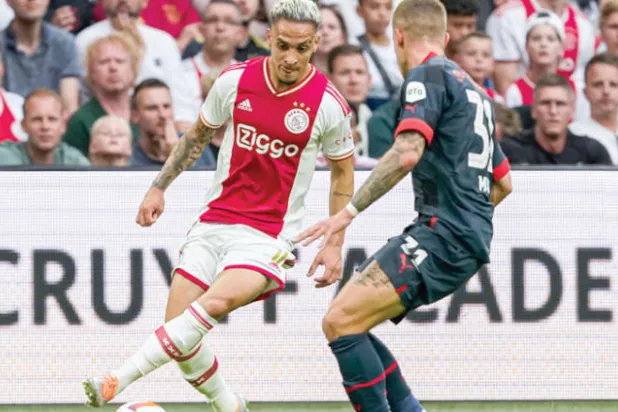 أنتوني المنضم حديثاً لمانشستر يونايتد كان له معجبون ومنتقدون في أياكس (غيتي)