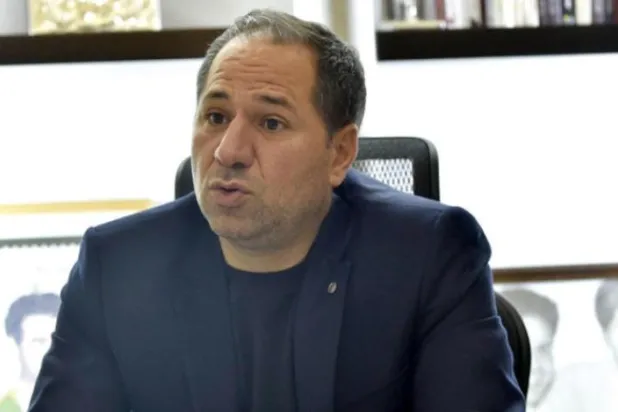 Gemayel speaks during an interview with Asharq Al-Awsat.
