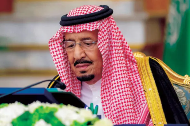 خادم الحرمين الشريفين خلال ترؤسه جلسة مجلس الوزراء (واس)