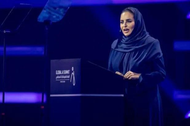 
دیمه الیحیی دبیرکل سازمان همکاری دیجیتال در سخنرانی خود در اجلاس سران در ریاض (واس)
