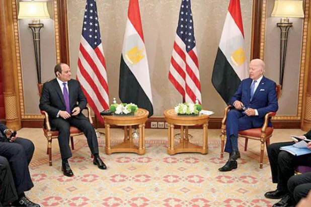 الرئيس الأميركي جو بايدن ونظيره المصري عبد الفتاح السيسي (أرشيفية)