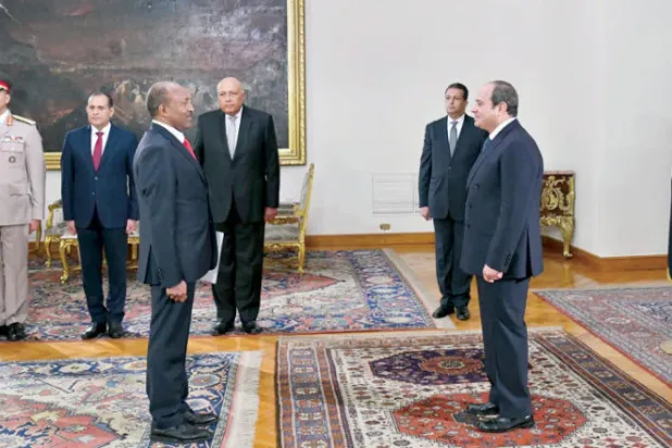 السيسي يتسلم أوراق اعتماد السفير الإثيوبي الجديد في القاهرة (الرئاسة المصرية)