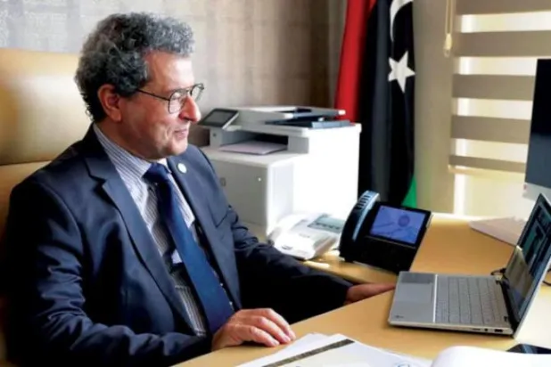 Minister of Oil and Gas in the interim Libyan Government of National Unity (GNU), Mohamed Aoun. (Asharq Al-Awsat)