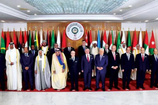 Family photo of Arab leaders during the Tunisia 2019 Arab Summit. (Egyptian Presidency)
