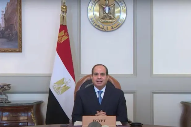 الرئيس المصري عبد الفتاح السيسي خلال كلمته (رئاسة الجمهورية)