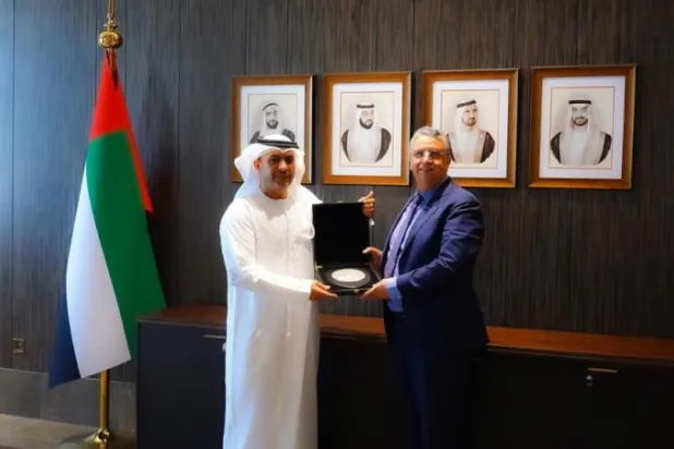 وزيرا العدل الإماراتي والمغربي في أبوظبي الخميس (وزارة العدل المغربية)