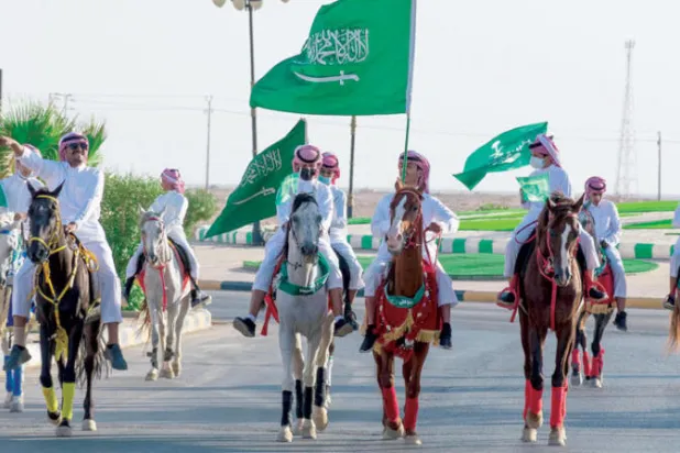 جانب من الاحتفالات باليوم الوطني في الرياض (واس)