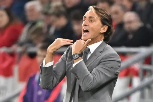 روبرتو مانشيني مدرب المنتخب الإيطالي لكرة القدم (أ.ف.ب)