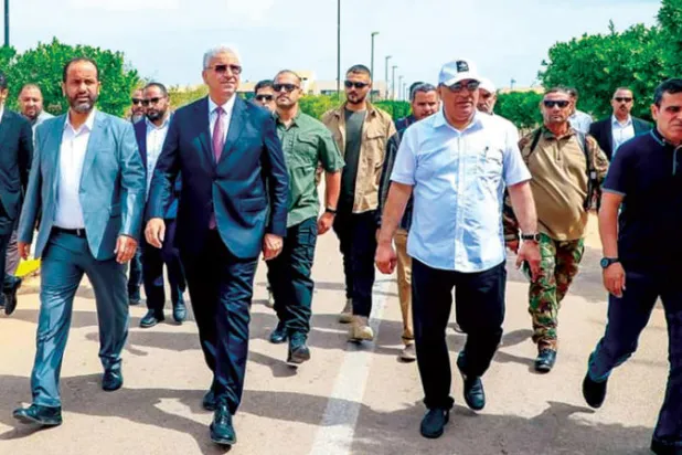 صورة وزعتها حكومة باشاغا الموازية لجولته فى سرت