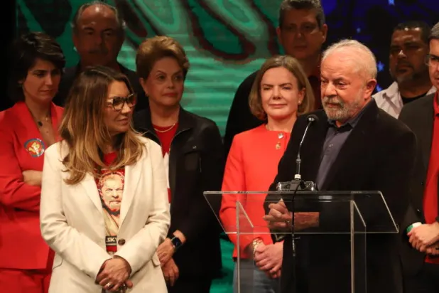 لولا دا سيلفا بعد إعلان النتائج (د.ب.أ)